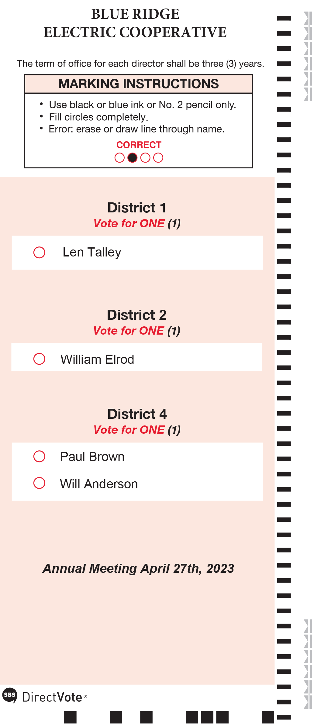 Election ballots have a new look this year Blue Ridge Electric